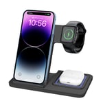 Wireless Charging Station 3in1 Stand For Apple Watch S9/Ultra 2 AirPod iPhone 15