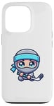 Coque pour iPhone 13 Pro Joueur ninja de hockey sur glace