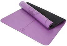 XY-M Yoga Mat The World's Best Eco-Friendly, Non Slip Yoga Mat With The ORIGINAL Unique Alignment Marker System. Biodegradable Mat Made With Natural Rubber & A Warrior-like Grip (black) (Color.