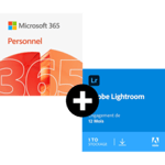 Pack Adobe Lightroom + Microsoft 365 Personnel - 1 utilisateur - Abonnement 1 an