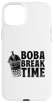 Coque pour iPhone 15 Plus Boba Break Time Thé au lait Bubble Tea Boba Pearl Lover