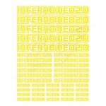 [FR] Sticker Adesivi Kyosho Inferno Neo 2.0 Trasparente Giallo - Decal Rc