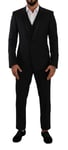 DOLCE & GABBANA Suit Black MARTINI Single Breasted 3 Piece EU54/ US44 / XL