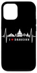 Coque pour iPhone 12/12 Pro Skyline de Dresde Heartbeat Coeur Allemand I Love Dresden