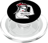 Female Bouncer Rosie The Riveter Pin Up Girl Bouncer PopSockets PopGrip for MagSafe