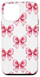 Coque pour iPhone 12 mini Aesthetic Pink Ribbons Bows Pattern Breast Cancer Awareness