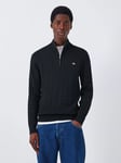 GANT Half-Zip Cotton Cable Knit Jumper, Evening Blue