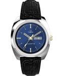 Timex Q Reissue Mens Black Watch TW2W44800 Leather (archived) - One Size