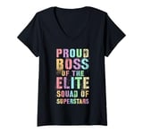 Womens PROUD BOSS OF ELITE SQUAD OF SUPERSTARS Best Ever Director V-Neck T-Shirt