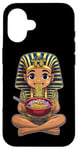 Coque pour iPhone 16 Pharaon King Tut Ramen Nouilles Japonaises Mignon Kawaii