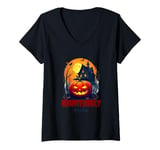 Womens I'm a Nightmare Dressed Like a Dream Halloween Ghost Design V-Neck T-Shirt