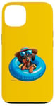 Coque pour iPhone 13 P.D.Moreno Flotteur gonflable pour piscine Motif teckel