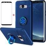 Verre Trempé Etui Protection Coque Samsung Galaxy S8 Plus Coque Case Verres Trempé, Compatible Avec Samsung Galaxy S8 Plus Verre Trempe Housses Silicone Antichoc Support Magnétique De Voiture