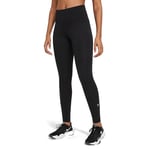 NIKE DD0252-010 W ONE MR TGHT 2.0 Leggings Womens Black/(White) 2XL-T