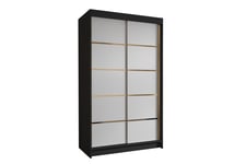 Narbonne Garderobe 100x200 cm - Hvit/Svart Garderober & garderobesystem Svart