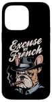 Coque pour iPhone 14 Pro Max Bulldog français Excuse My Frenchie Vintage Bulldog Lover