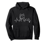 Funny And Cute Border Collie Heartbeat Herding Dogs Pullover Hoodie