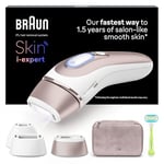 Braun Smart IPL Skin i·Expert, IPL Hair Removal Device, at Home Hair Removal, Laser Hair Removal Alternative, Smart IPL with Exclusive Free App, Pouch, Venus Razor, 3 Heads for Face and Body, PL7253