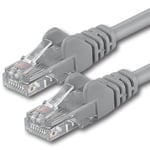 10m Cat 6 Ethernet Cable 1 Gigabit/s RJ45 LAN Patch Cord Compatible with Internet, Router, Modem, Smart TV, PC & Laptop Switch Modem grey - 1 piece - 10m