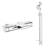 Grohe - Robinet bain thermostatique Grohtherm + Ensemble de douche Rainshower