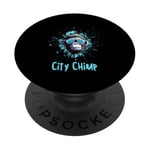 Funny City Chimp Cool Urban Monkey Graffiti PopSockets Adhesive PopGrip