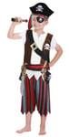 Riethmueller - Ccs00008 - Set Costume + Accessoires - Pirate, Âge: 3-6 ans. Hauteur : 94-114 cm. Tour de, Brun