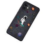 Embossed Cosmonaut Pattern Phone Case, for Samsung Galaxy S20 s9 S8 Note10 A9S A8S A6S All-Inclusive Shockproof Bumper Phone Back Cover，A,S8