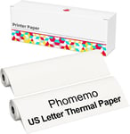 Papier pour imprimante thermique Papier format lettre US, 216 mm x 6,5 m (8,5"" x 256""), compatible avec l'imprimante portable A4 P831/M832/M833/M834, pour voyage, maison, photo, facture, cont