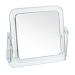 DRW Miroir de Salle de Bain 2 Faces en Acrylique Transparent 3,5 x 13 x 13 cm