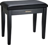 Roland RPB100 Satin Black Piano Stool with Vinyl Seat and Music Compartment