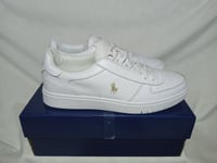 POLO RALPH LAUREN CRT PP-SK-ATH  MEN'S TRAINERS UK 7 EU 41 WHITE - WHITE NEW 