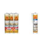 Sika SikaSeal-184 Maçonnerie, mastic acrylique haute performance pour joints d'étanchéité & eal 108 Sanitaire Blanc, Mastic Cuisine & Salle de Bain Anti-Moisissures