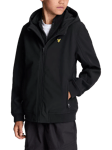 Lyle & Scott Kids' Soft Shell Hooded Jacket, Jet Black