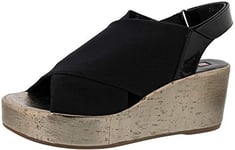 Högl Femme Portofino Sandales Plateforme, Noir (Schwarz 0100), 41.5 EU