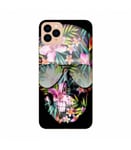 Coque Iphone 11 mort exotique noir tropical fleur summer