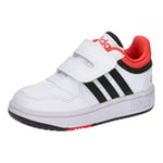 adidas Hoops Shoes Sneakers, Cloud White/Core Black/Bright Red, 6.5 UK