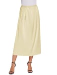 Avidlove Jupon Jupe Longue Femme Taille Elastique Half Slip Petticoat Beige XXL