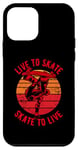 Coque pour iPhone 12 mini Live to Skate Skate to Live Design vieilli