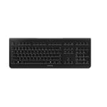 CHERRY KW 3000, Clavier sans fil avec pavé numérique, Disposition EU (QWERTY), Connexion radio 2,4 GHz, Touches silencieuses, Design plat, Alimenté par batterie, Noir