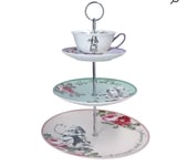 Mikasa Victoria And Albert V&A Alice In Wonderland Bone China 3-Tier Cake Stand