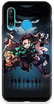 Coque pour Huawei P30 Lite Manga Demon Slayer Noir