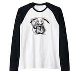 Alice in Wonderland - We're All Mad White Rabbit Mad Hatter Raglan Baseball Tee