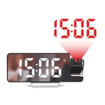 Led Digital Projection Clock Mirror 180°Rotation Large Screen Date Time5421