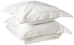 Tribeca Living VENICEDUVET Venice Velvet Oversized Solid Duvet Set, Queen, White