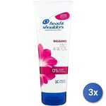 3x Head & Shoulders Conditioner 220 Ml. Smooth & Silky Made In Italy