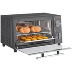 HOMCOM Mini Oven 9L Countertop Electric Grill w/ Temp Timer