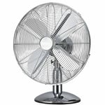 NEW CHROME DESK FAN COOLING FAN HOME OFFICE INDOOR AIR  HOUSEHOLD ITEM