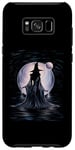 Coque pour Galaxy S8+ Witch Moon Magic Spellcaster T-shirt graphique Femme