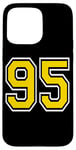 iPhone 15 Pro Max Number 95 in Yellow White Black Case