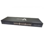 24 Port RJ45 Switch Box Gigabit 10/100/1000 Ethernet Network Lan Cat5e Cat6 Hub